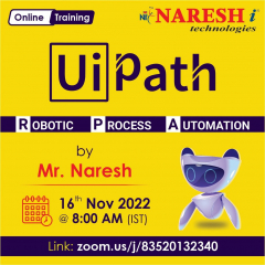 Attend Free Online Demo On Ui Path by Mr. Naresh.