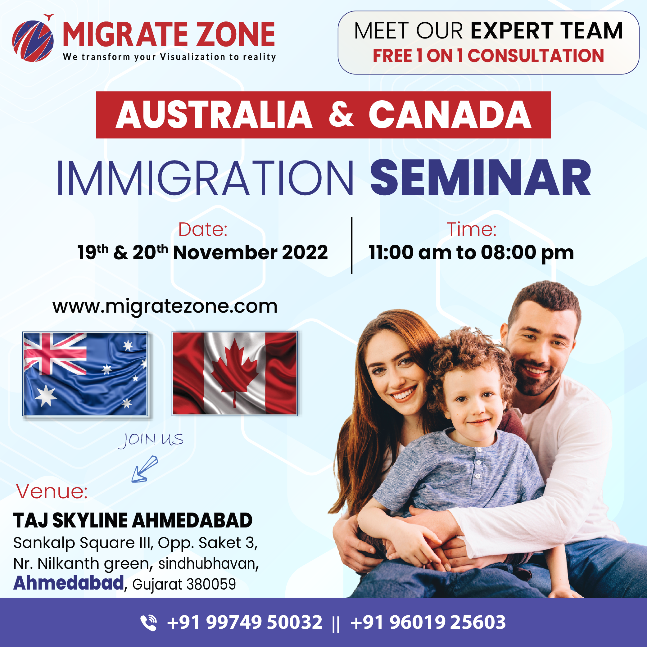 Australia and Canada immigration seminar, Ahmedabad, Gujarat, India