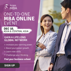 Access MBA Online event on 10 December