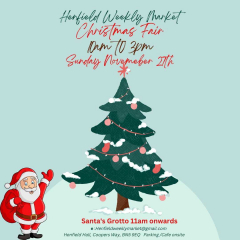 HENFIELD WEEKLY MARKET CHRISTMAS FAIR with Santa's Grotto, Sunday 27 November 2022