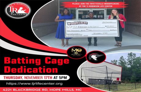 Fayetteville Woodpeckers Batting Cage Dedication at The TJ Robinson Life Center, Hope Mills, North Carolina, United States