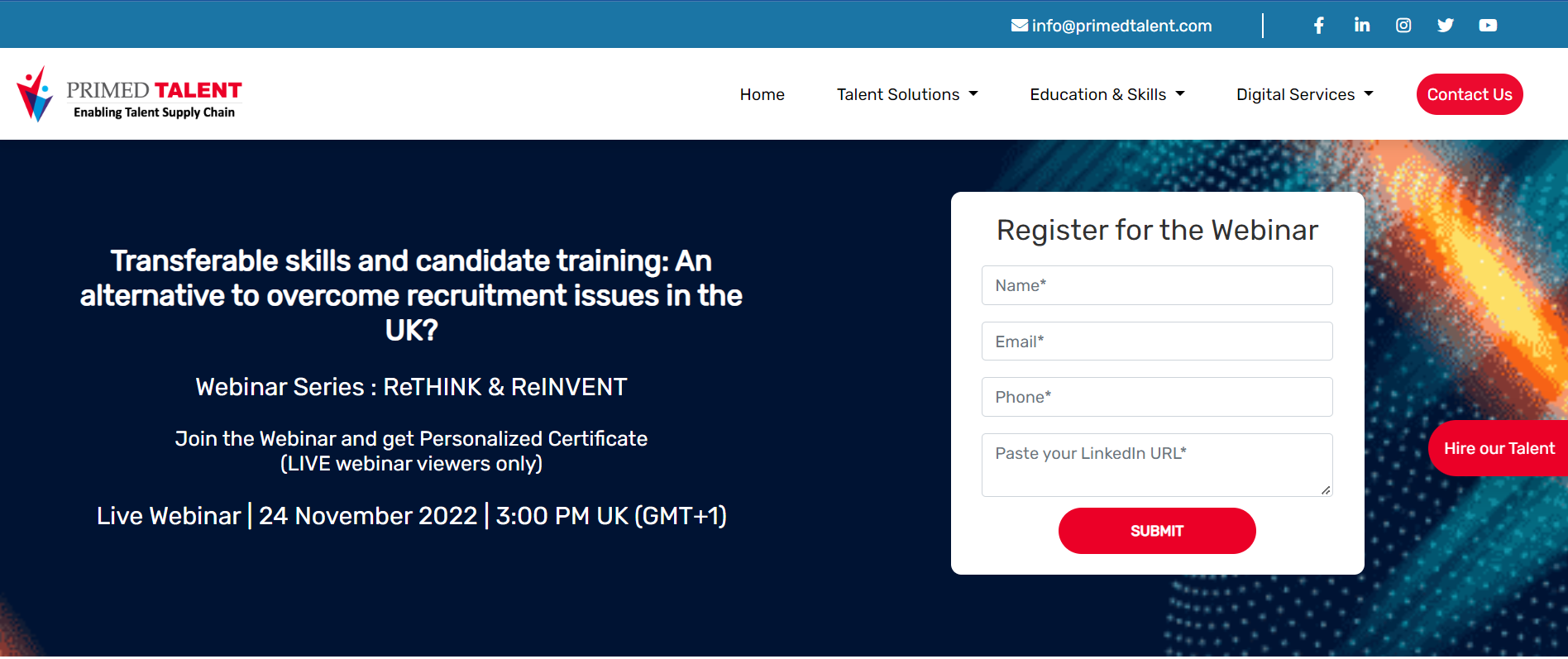 Transferable skills and candidate training: An alternative to overcome recruitment issues in the UK?, Online Event