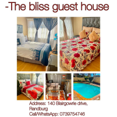 The Bliss Guest House in Randburg Johannesburg (0739754746) Book Accommodation Randburg