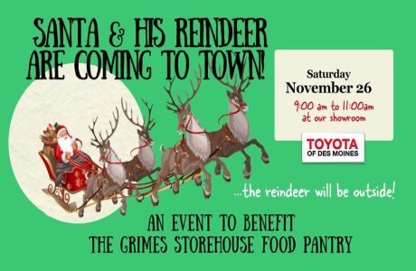 Santa And his LIVE Reindeer at Toyota of Des Moines, 50111, Iowa, United States