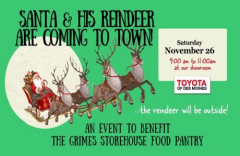 Santa And his LIVE Reindeer at Toyota of Des Moines