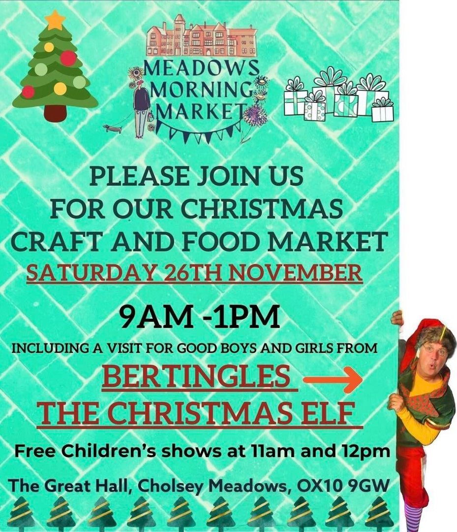 Meadows Morning Market - Craft and Food Christmas event, Wallingford, England, United Kingdom