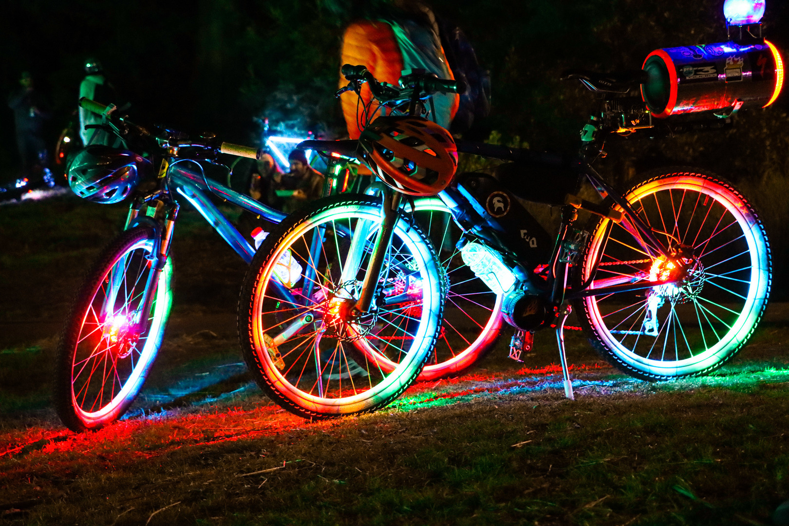Light Up the Night Bike Parade in Golden Gate Park, San Francisco, California, United States
