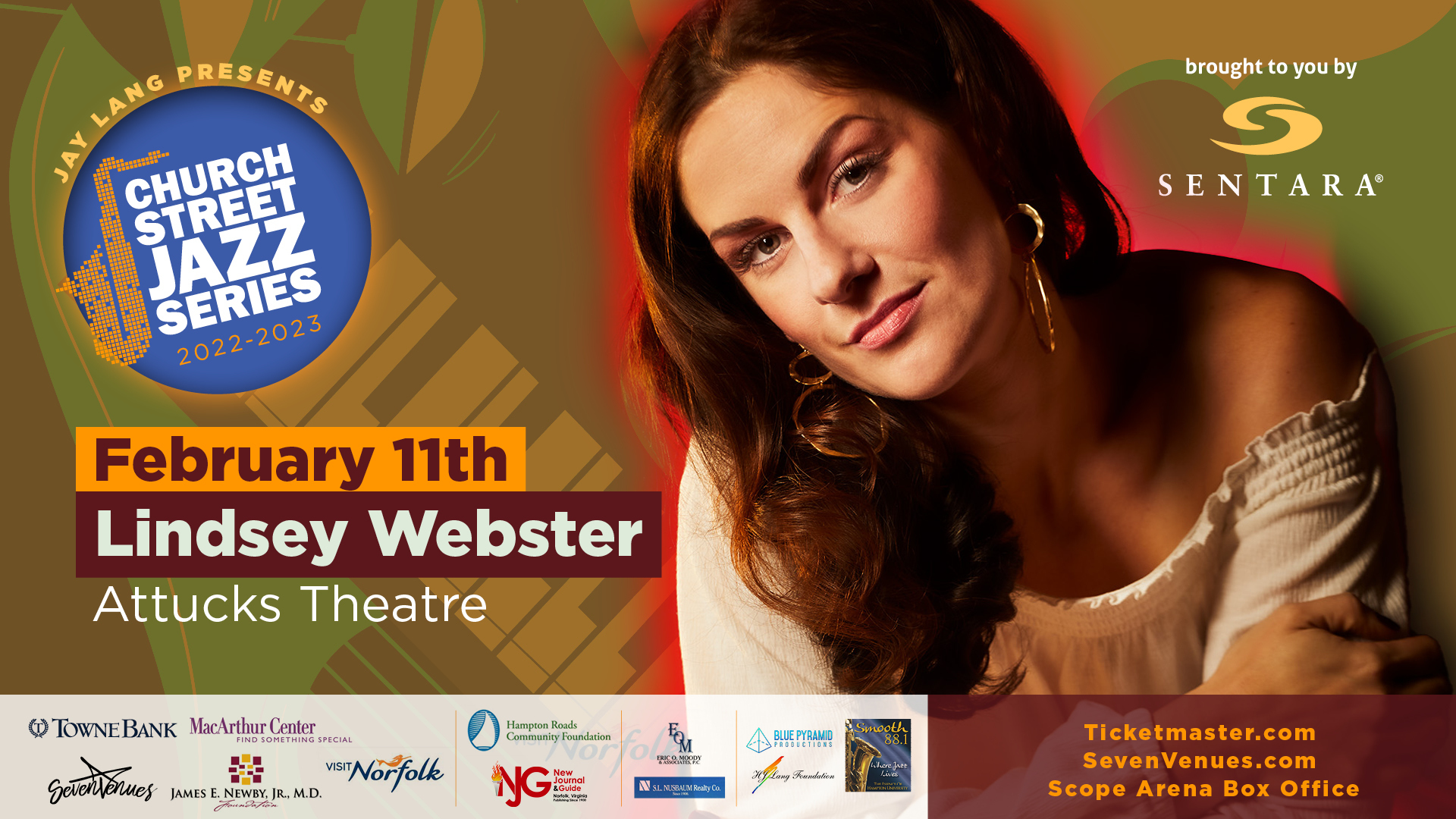 Lindsey Webster in Concert! Saturday, February11th, 2023, 8pm @ The Attucks Theatre, Norfolk, Va., Norfolk, Virginia, United States