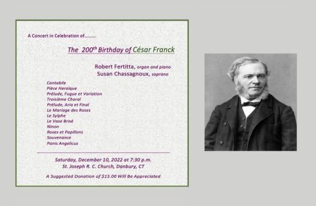 Concert in Celebration of the 200th Birthday of Composer Cesar Franck, Danbury, Connecticut, United States
