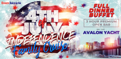 July 4th Independence Day Family Fireworks Cruise NYC aboard the Avalon Yacht - Tuesday July 4, 2023