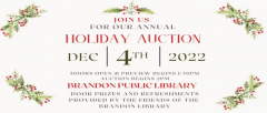 Holiday Auction @ Brandon Public Library