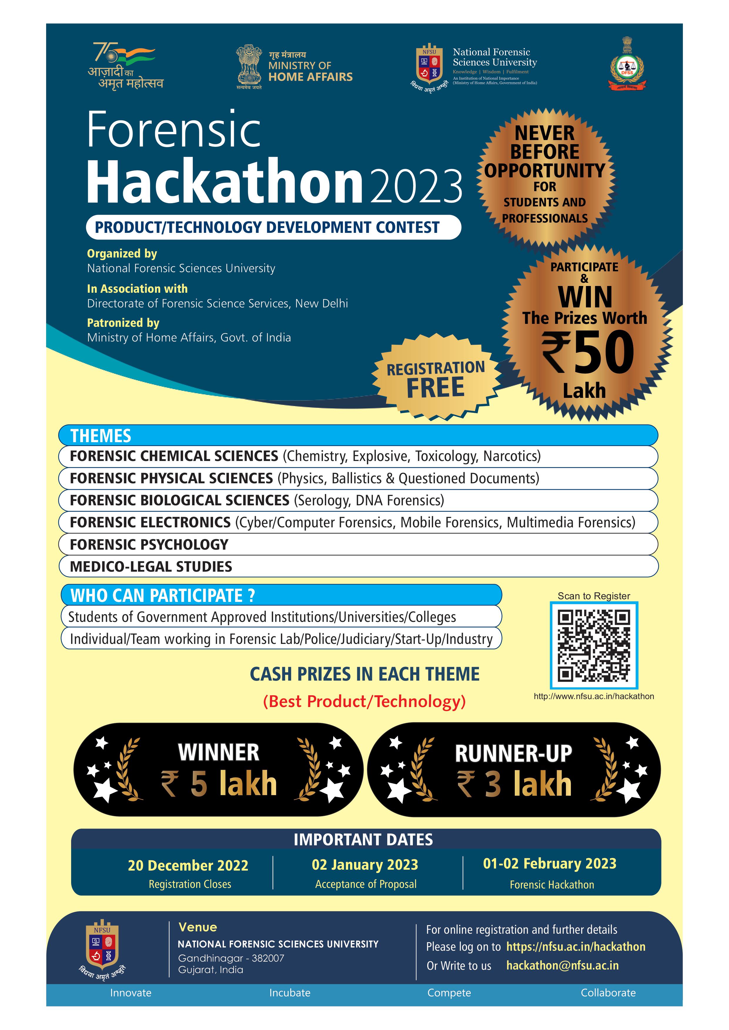 Forensic Hackathon 2023, Gandhinagar, Gujarat, India