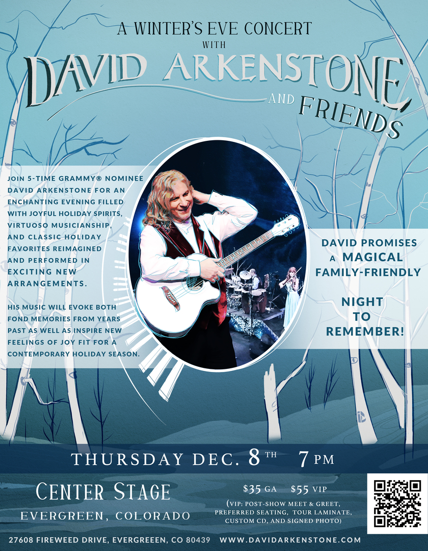 A Winter's Eve Concert with David Arkenstone and Friends on Dec 8th at Center Stage in Evergreen!, Evergreen, Colorado, United States