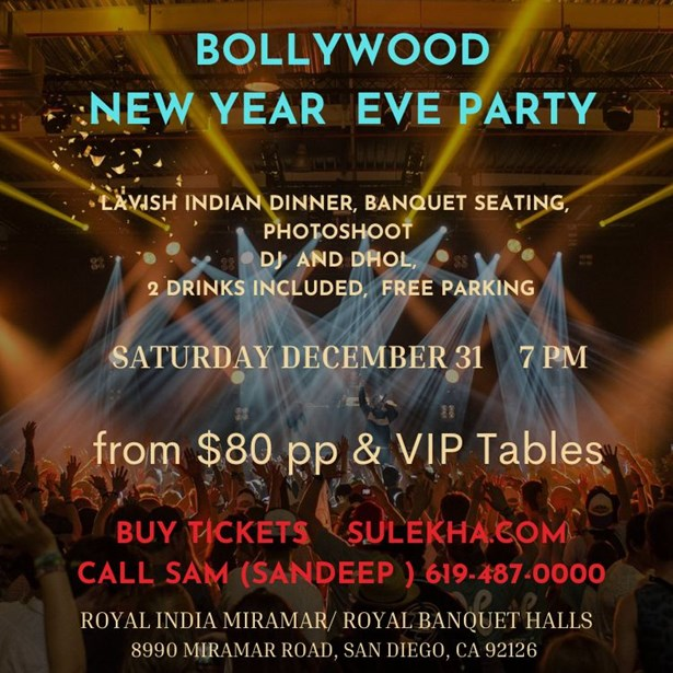 Bollywood New Year Party In San Diego, San Diego, California, United States