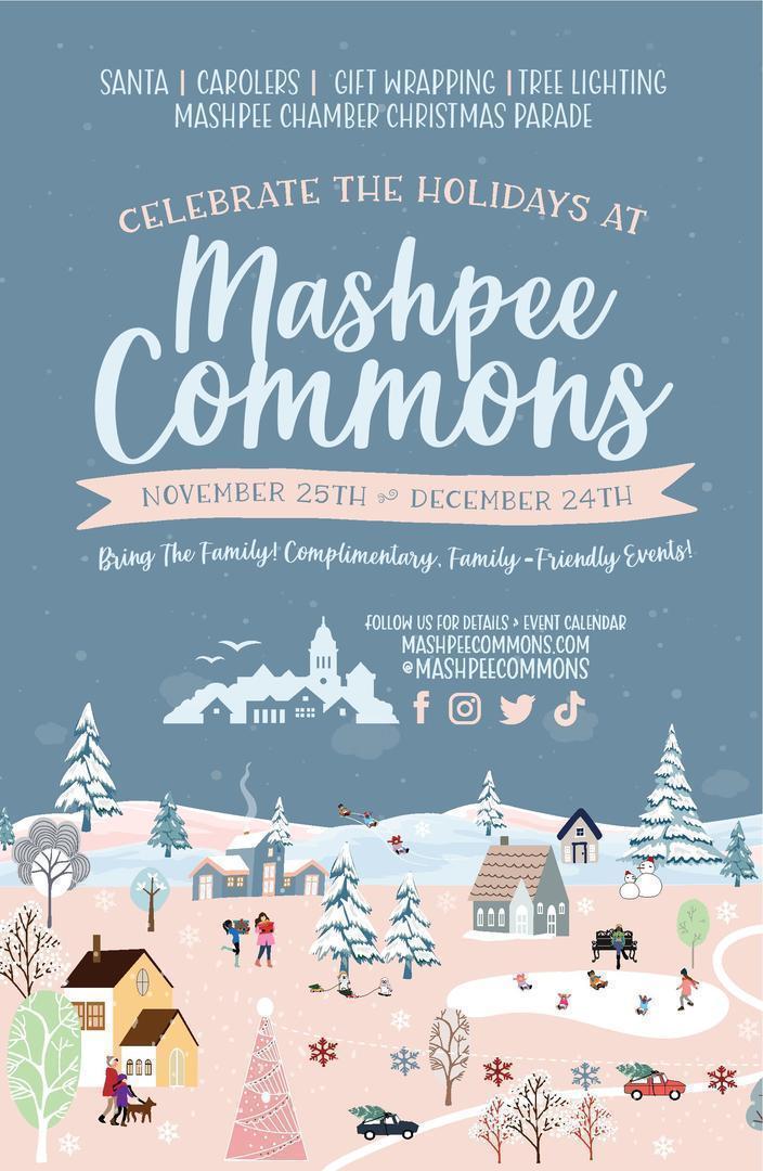 Celebrate the Holidays at Mashpee Commons: Santa and Caroling on Sunday December 11th, Mashpee, Massachusetts, United States