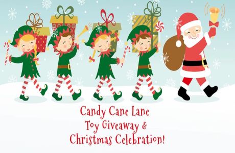 Hollywood Candy Cane Lane Toy Giveaway and Christmas Celebration, Los Angeles, California, United States