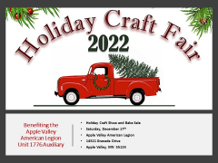 Apple Valley American Legion Auxiliary Unit 1776 Holiday Craft Fair and Bake Sale