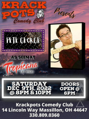 Comedian Pete George at Krackpots Comedy Club, Massillon
