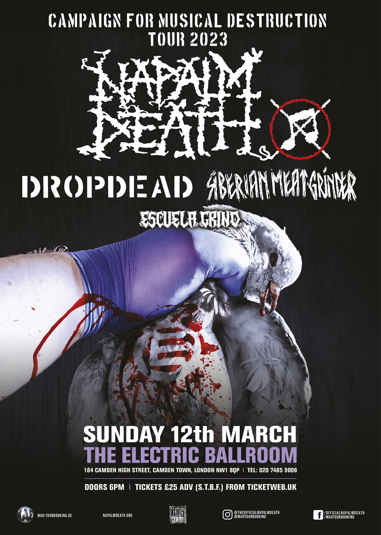NAPALM DEATH - Campaign For Musical Destruction at Electric Ballroom - London, London, England, United Kingdom
