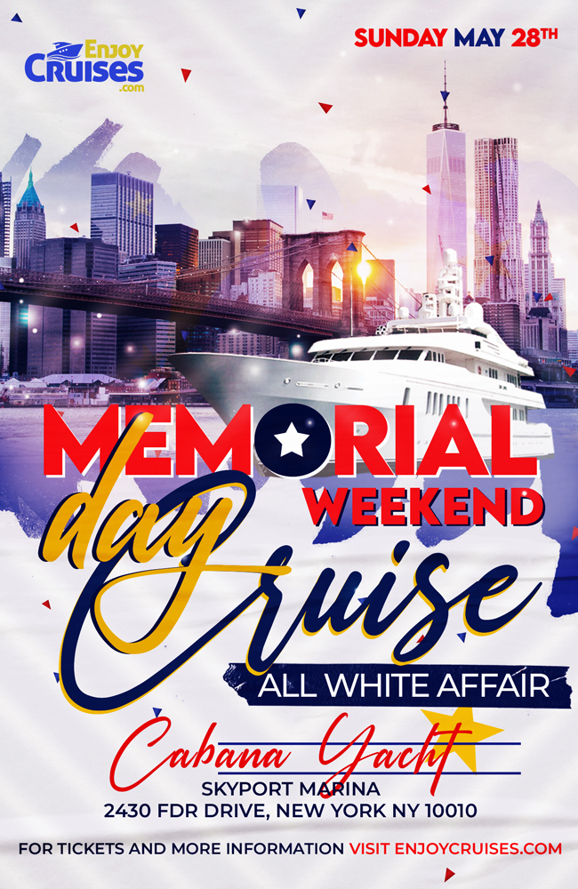 All White Affair Memorial Day Weekend Nightlife Cruise on the Cabana Yacht NYC - Sunday May 28, 2023, New York, United States