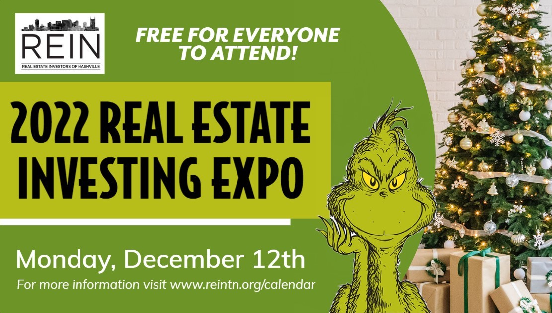 Nashville's FREE Real Estate Investing Expo - December 12, 4-7 PM, 5200 Franklin Pike, Nashville, Nashville, Tennessee, United States