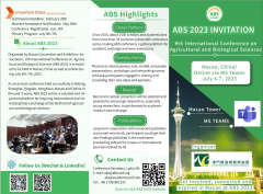 The 9th International Conference on Agricultural and Biological Sciences (ABS 2023)