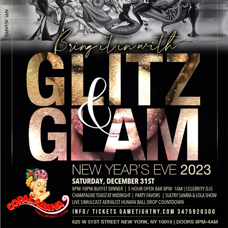 GLITZ and GLAM NYE 2023 at The Copacabana Loft 51 party, New York, United States