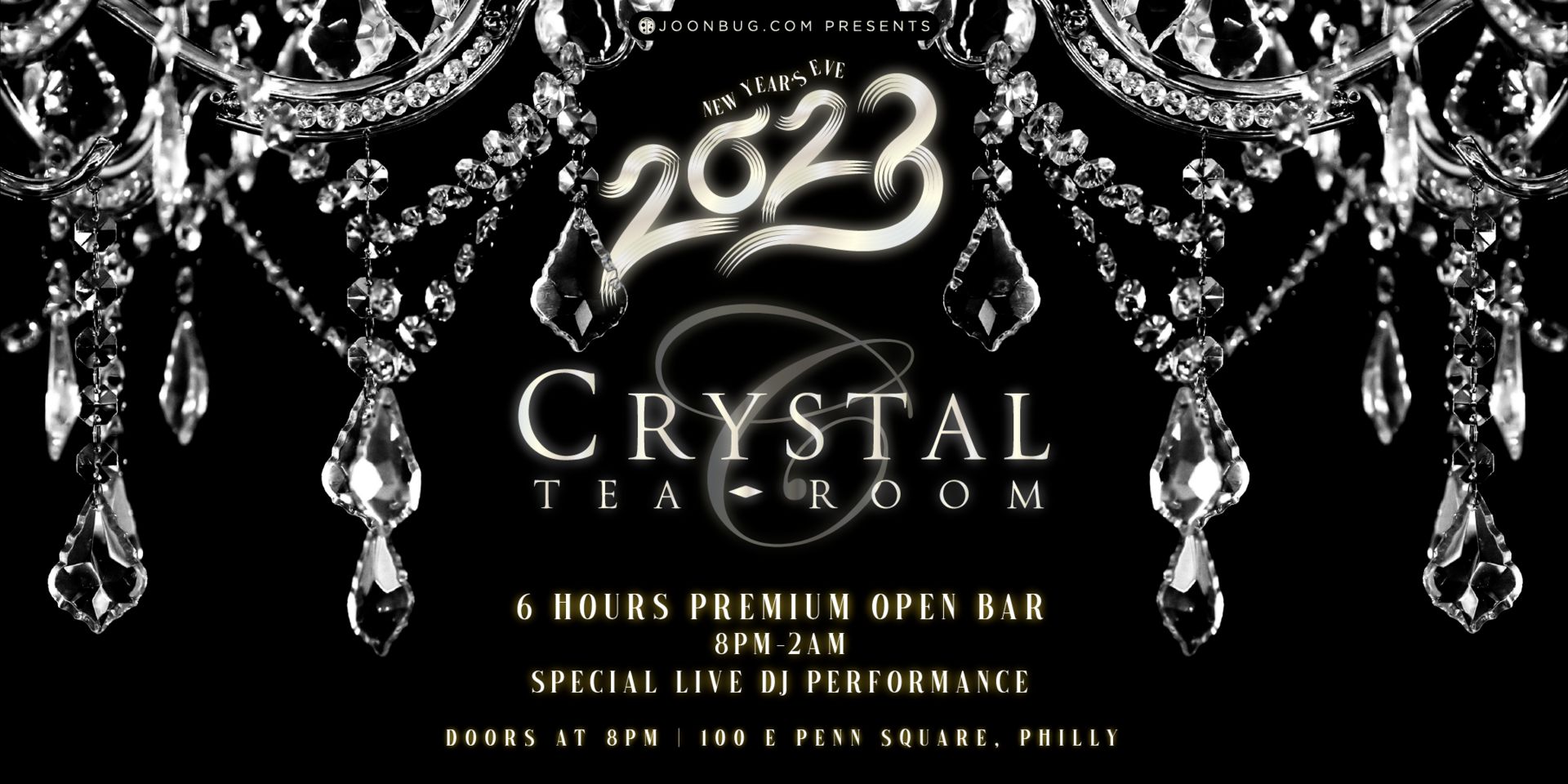 NYE 2023 at the Crystal Tea Room, Philadelphia, Pennsylvania, United States