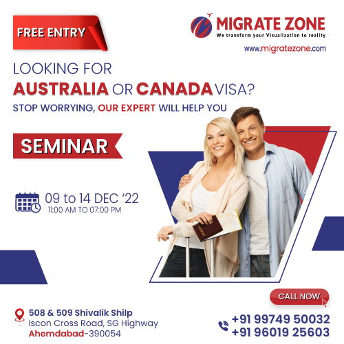 Migrate Zone Ahmedabad Immigration Seminar, Ahmedabad, Gujarat, India