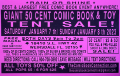 CBC Giant 50-CENT Comic Book and Toy Tent Sale