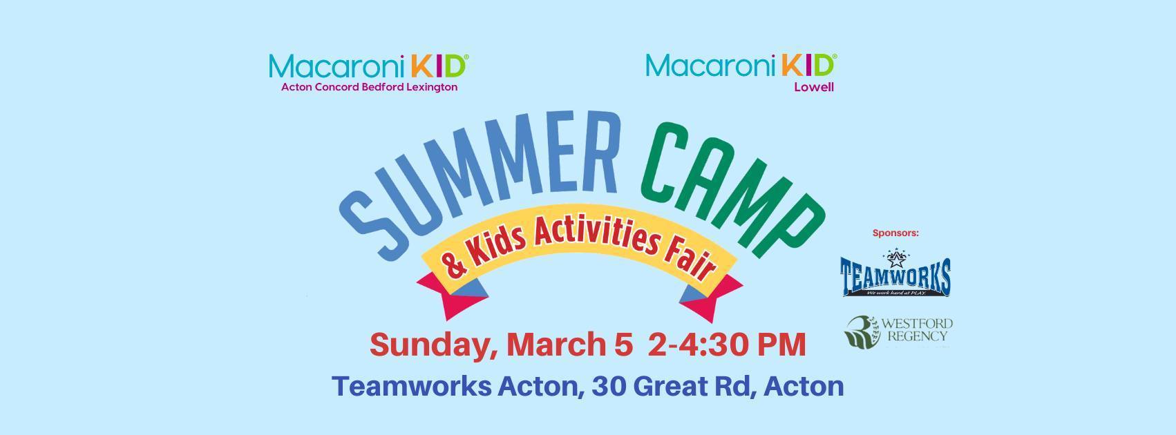 Summer Camp and Kids Activities Fair, Acton, Massachusetts, United States