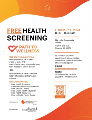 Path to Wellness - Free health screening! (Ages 18 and older)