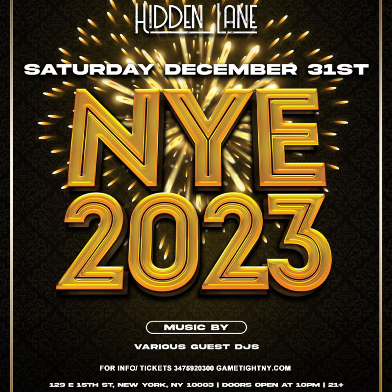Hidden Lane NYC New Year's Eve party 2023, New York, United States