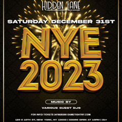 Hidden Lane NYC New Year's Eve party 2023