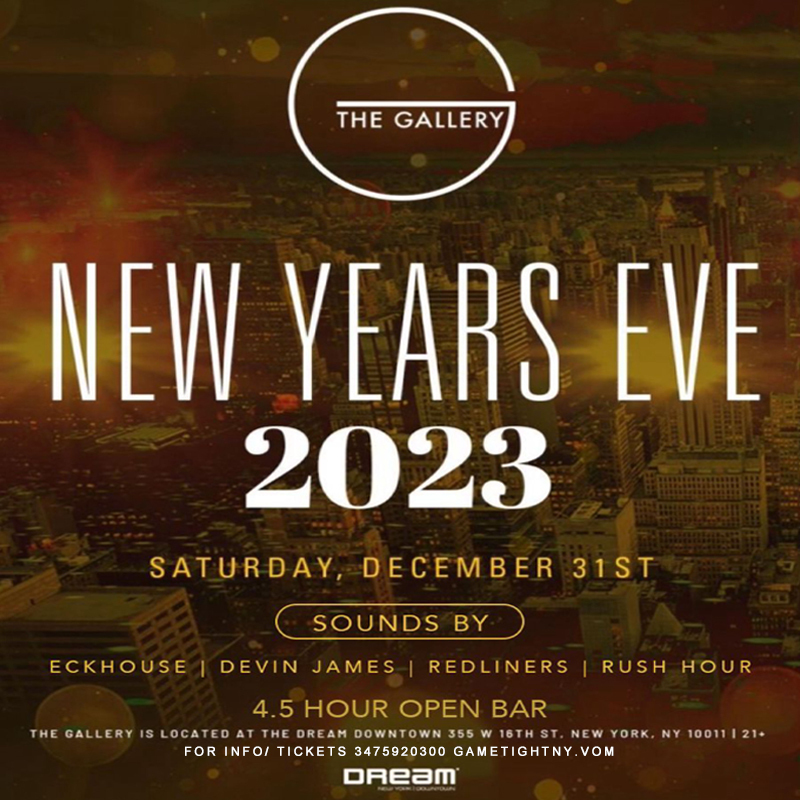 Dream Downtown Gallery New Year's Eve party 2023, New York, United States