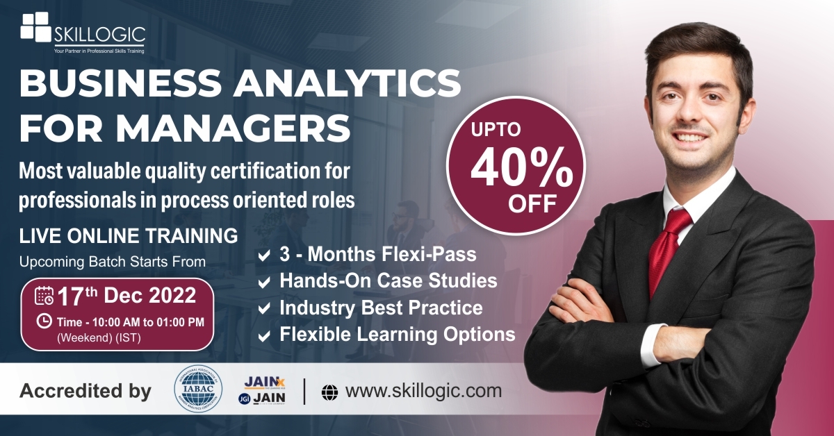 BUSINESS ANALYTICS FOR MANAGERS ONLINE CERTIFICATION, Online Event