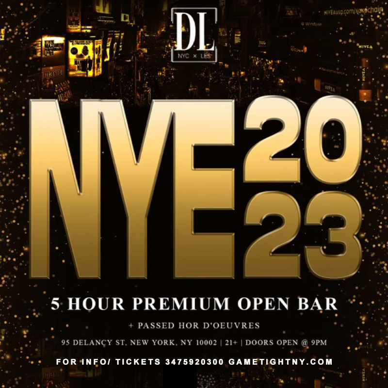 The DL Lounge New Year's Eve party 2023, New York, United States