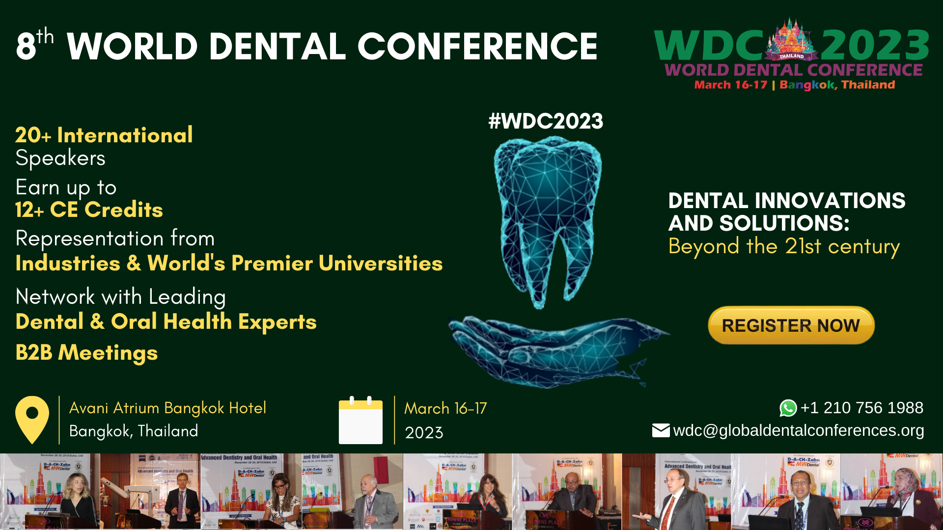 8th World Dental Conference (WDC 2023), Bangkok, Thailand