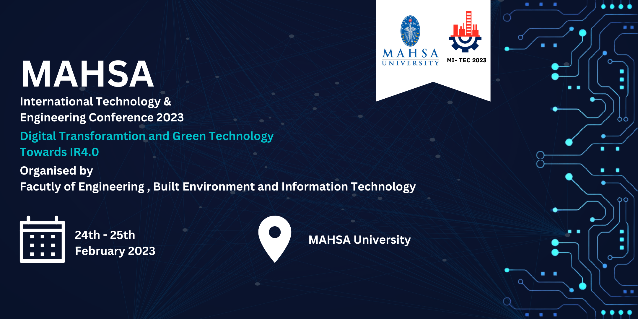 MAHSA International Technology & Engineering Conference 2023, Online Event
