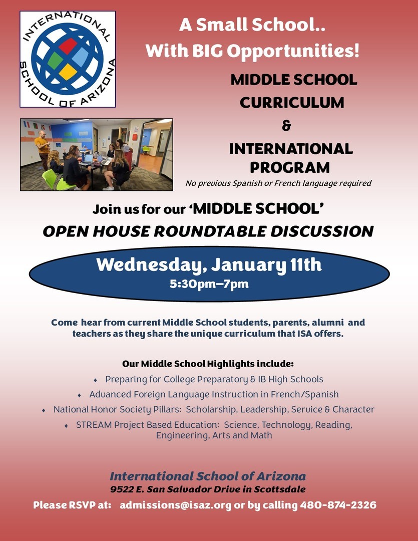 Middle School Open House Roundtable, Scottsdale, Arizona, United States