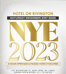 Hotel Rivington NYC New Year's Eve 2023