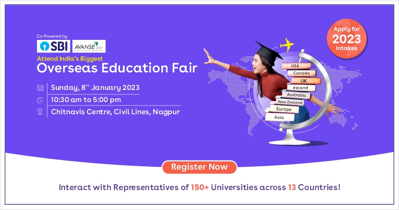 Attend India's Biggest Overseas Education Fair-8 Jan 2023, Nagpur, Maharashtra, India