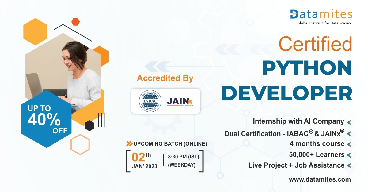 CERTIFIED PYTHON DEVELOPER COURSE IN INDIA, Online Event