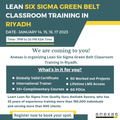 Lean Six Sigma Green Belt training Classroom Training in Riyadh