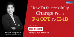 FREE Webinar: H1B Visa For International Students: How To File It Successfully?