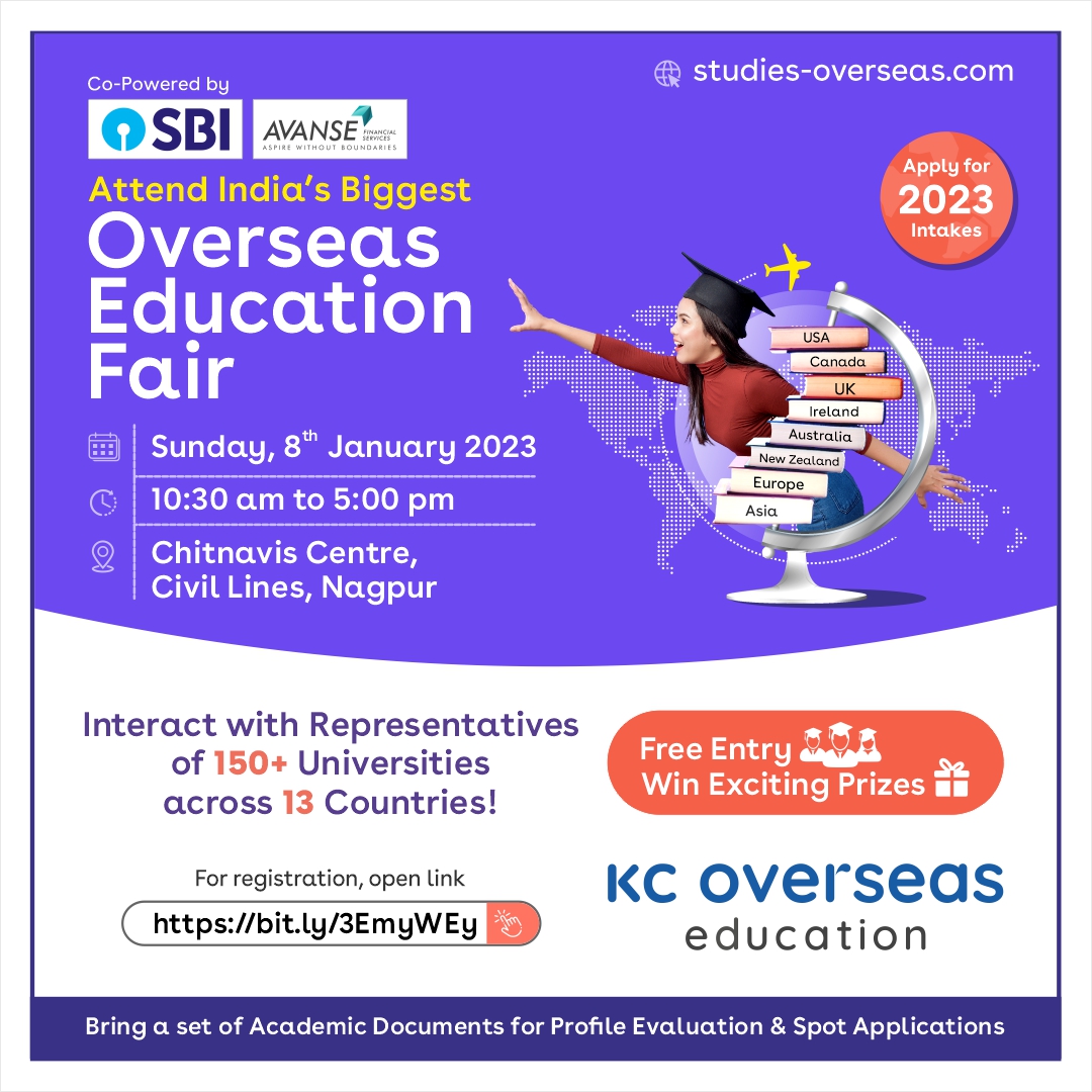Attend KC’s Biggest Overseas Education Fair in Nagpur, Nagpur, Maharashtra, India