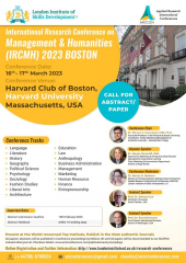 International Research Conference on Management & Humanities (IRCMH) 2023 Harvard, USA