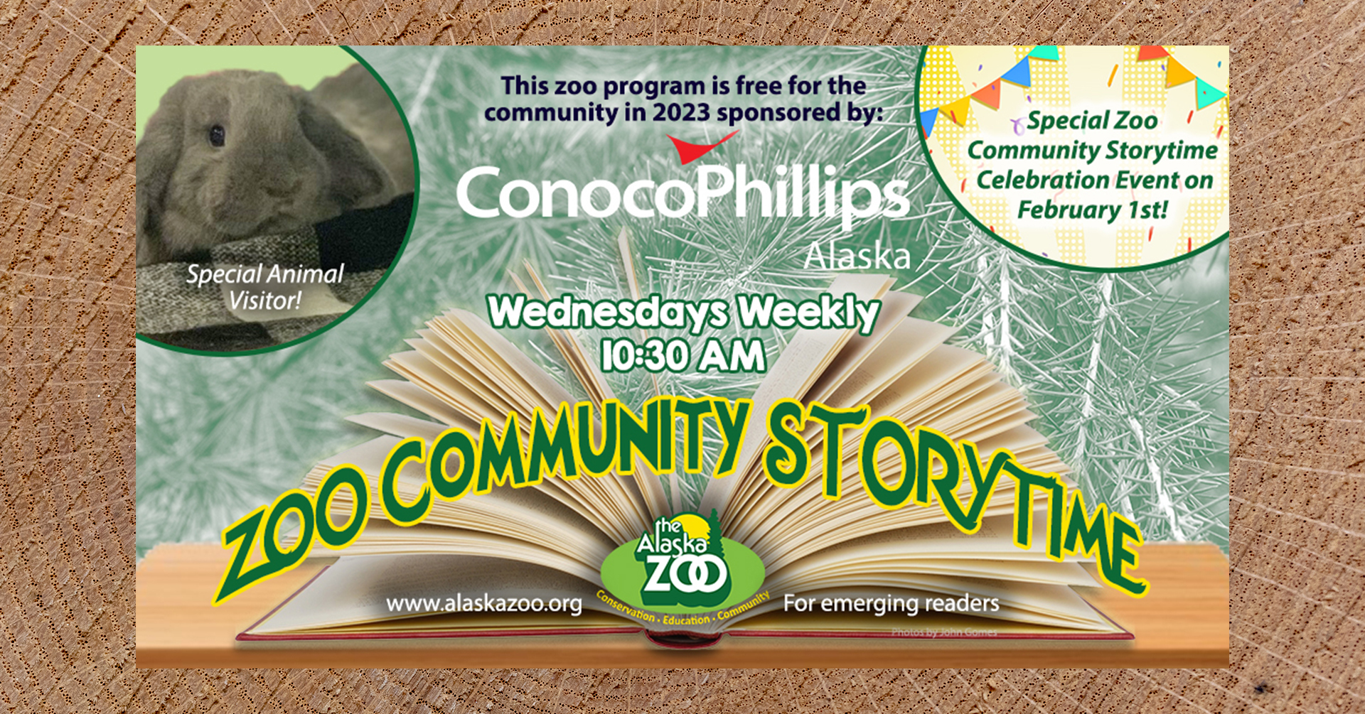 Weekly Zoo Community Storytime sponsored by ConocoPhillips Alaska, Anchorage, Alaska, United States