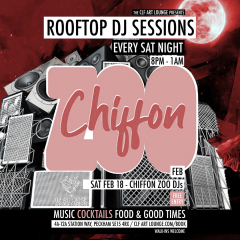 Saturday Night Rooftop DJ Session with Chiffon Zoo DJs, Free Entry