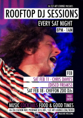 Saturday Night Rooftop DJ Session with Chris Davies, Free Entry